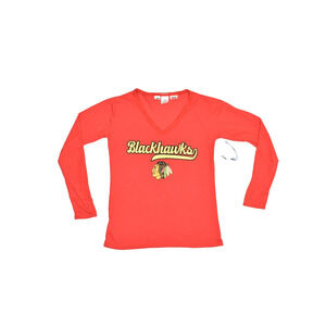 NEW NHL Chicago Blackhawks Marathon Ladies' Knit LS Top Red Concepts Sports Sz M